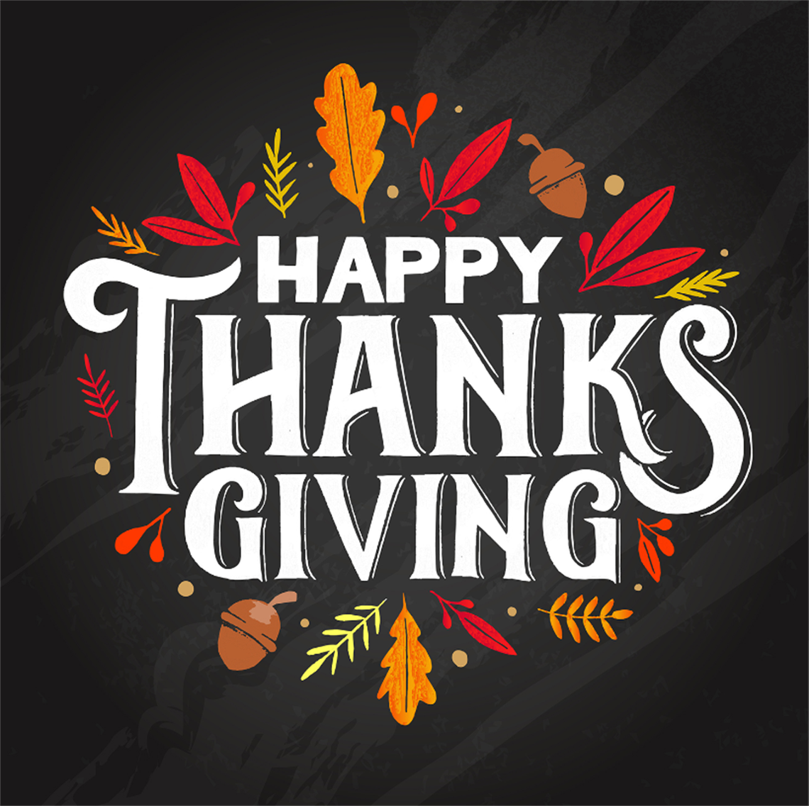 Black background with colorful text 