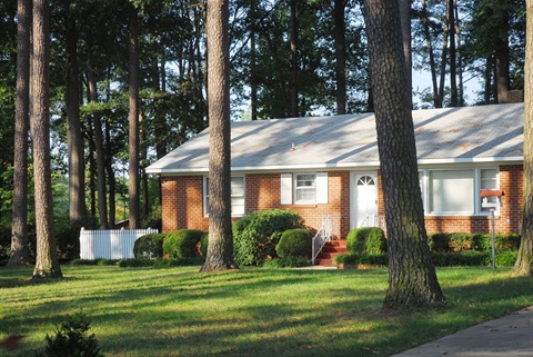 Wildland Urban Interface Stock Image of House in the trees