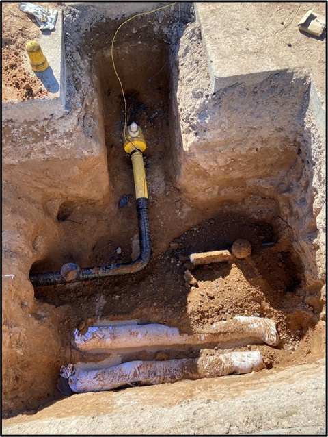 Underground gas line