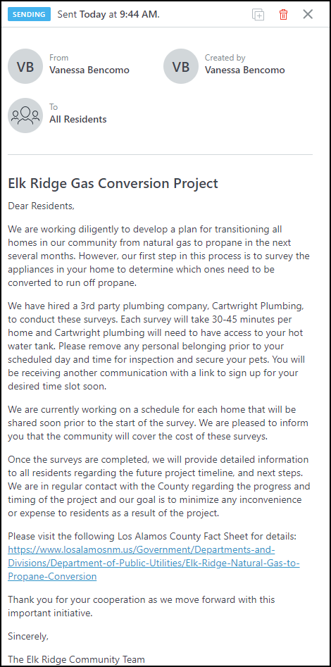 Gas Conversion email blast